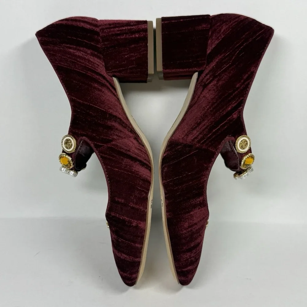 NEW Circus Sam Edelman‎ Size 6.5 M Chianti Elaine Mary Jane Block Heel Pumps